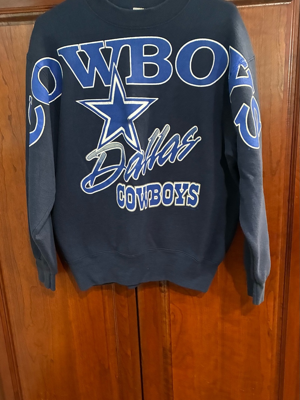Vintage 1995 Dallas Cowboys Big Letter Spellout Sweatshirt (read description)